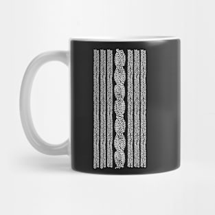 Cable Stripe White Mug